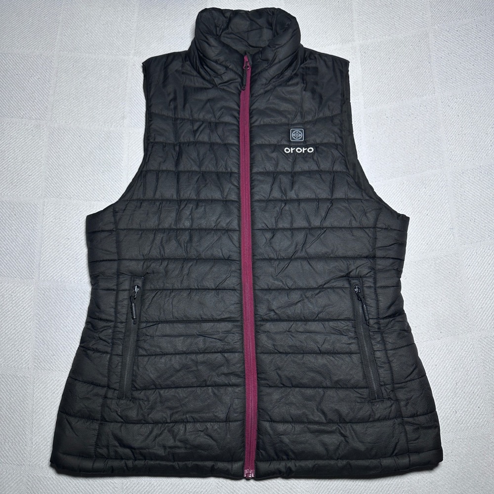 Ororo Heated Puffer Vest Mens S/M Quilted Full Zip Outdoors Black NO BATTERY